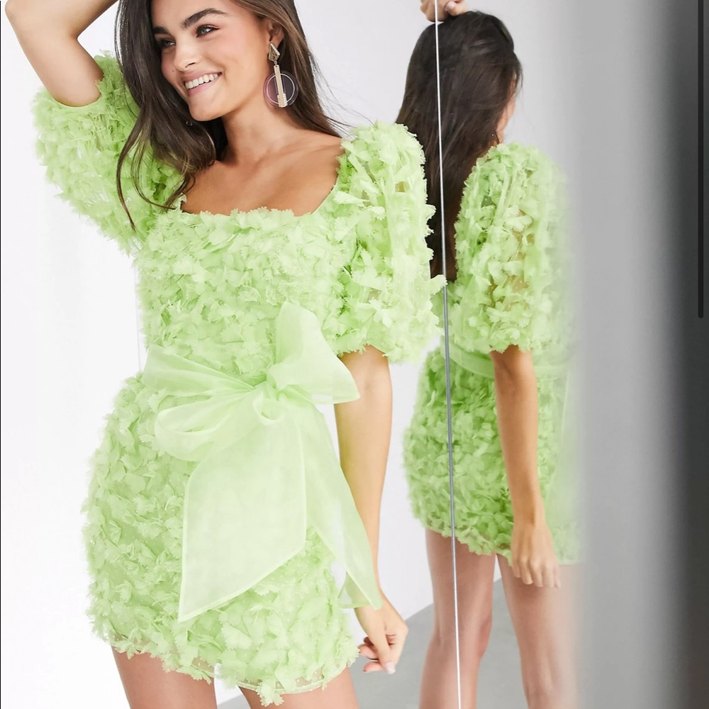 ASOS limited edition 3D floral organza mini dress